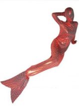 Red Mermaid Metallic Full Body Zentai Suit