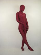Unisexy Deep Red Spandex Lycra Full Body Zentai Suit