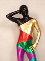 Multicolor Shiny Metallic Full Body Zentai Suit