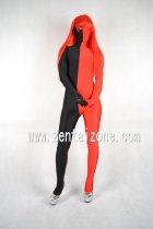 Red And Black Spandex Unisex Zentai Suit