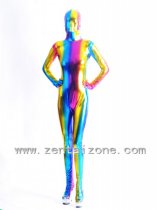 Multicolor Unisex Spandex Shiny Metallic Full Bodysuit Zentai
