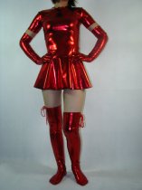 Sexy Red Shiny Metallic Dress