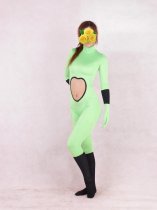 Green Lycra Catsuit With Cut Out