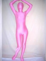 Unicolor Pink Lycra Unisex Zentai Suit
