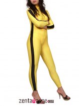 Yellow and Black Spandex Lycra Catsuit