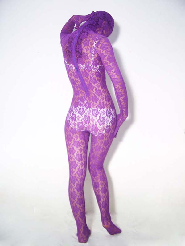 Sexy Unisex Transparent Velvet Zentai Suit