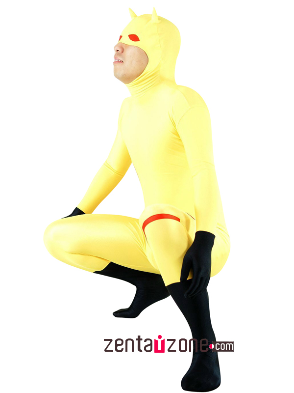 Yellow Dare Devil Lycra Spandex Unisex Zentai Suit