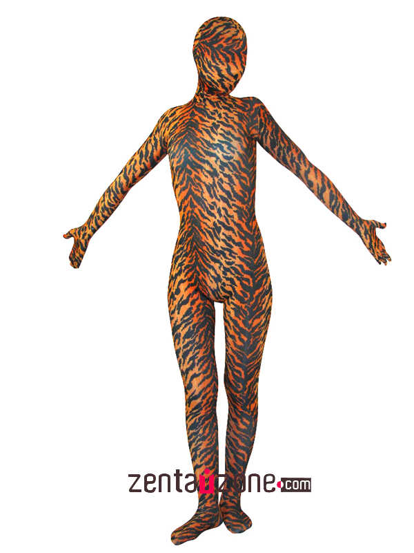 Lycra Unisex Tiger Pattern Zentai Suit