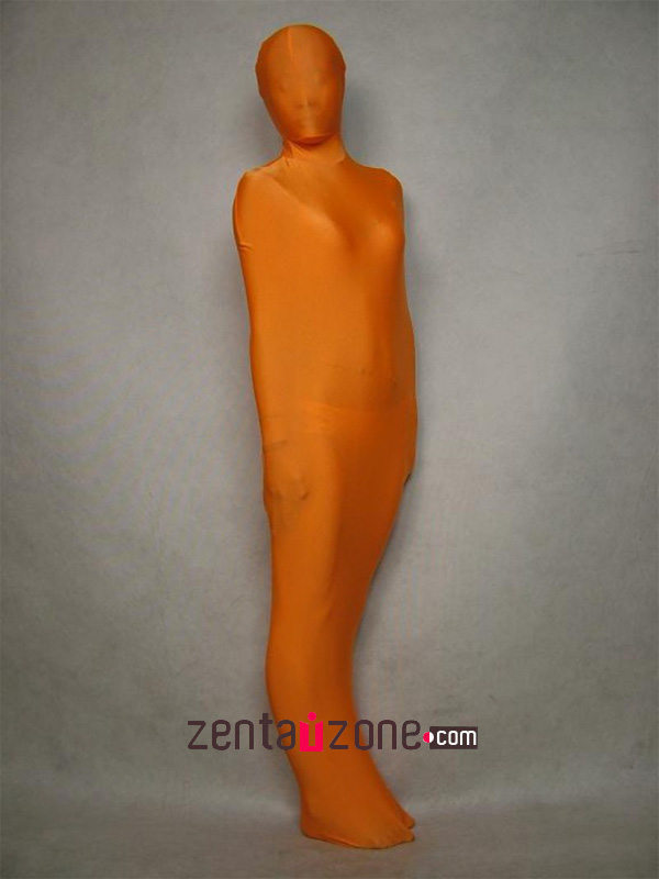 Lycra Spandex Orange Bodybag Zentai