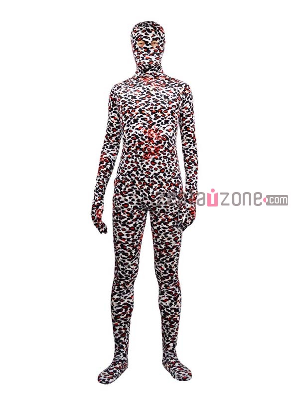 Leopard Velvet Zentai Bodysuit