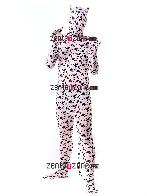 Cute Lycra Dog Zentai Full Body Suit With Ears And Tail