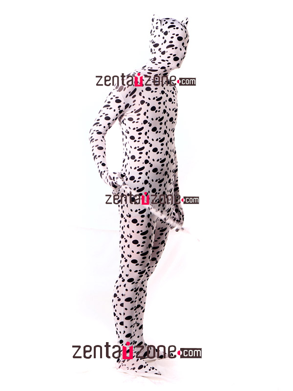 Cute Lycra Dog Zentai Full Body Suit With Ears And Tail