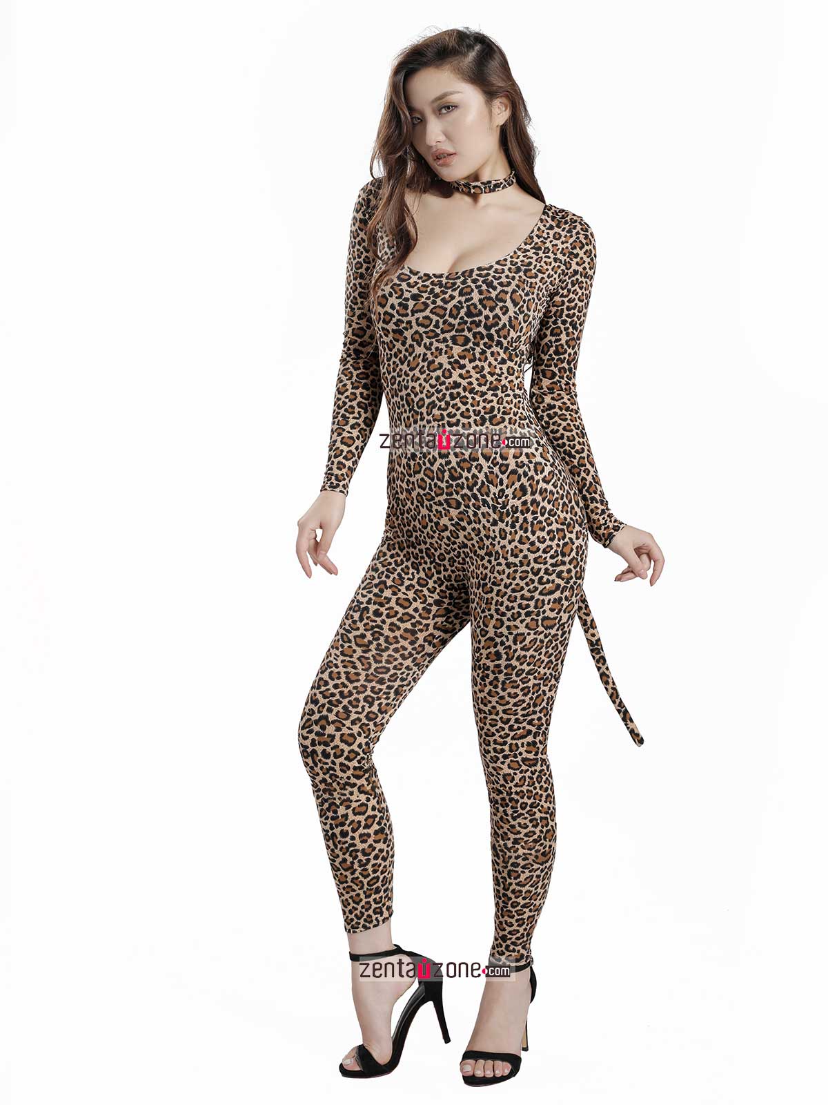 Cute Leopard Spandex Catsuit