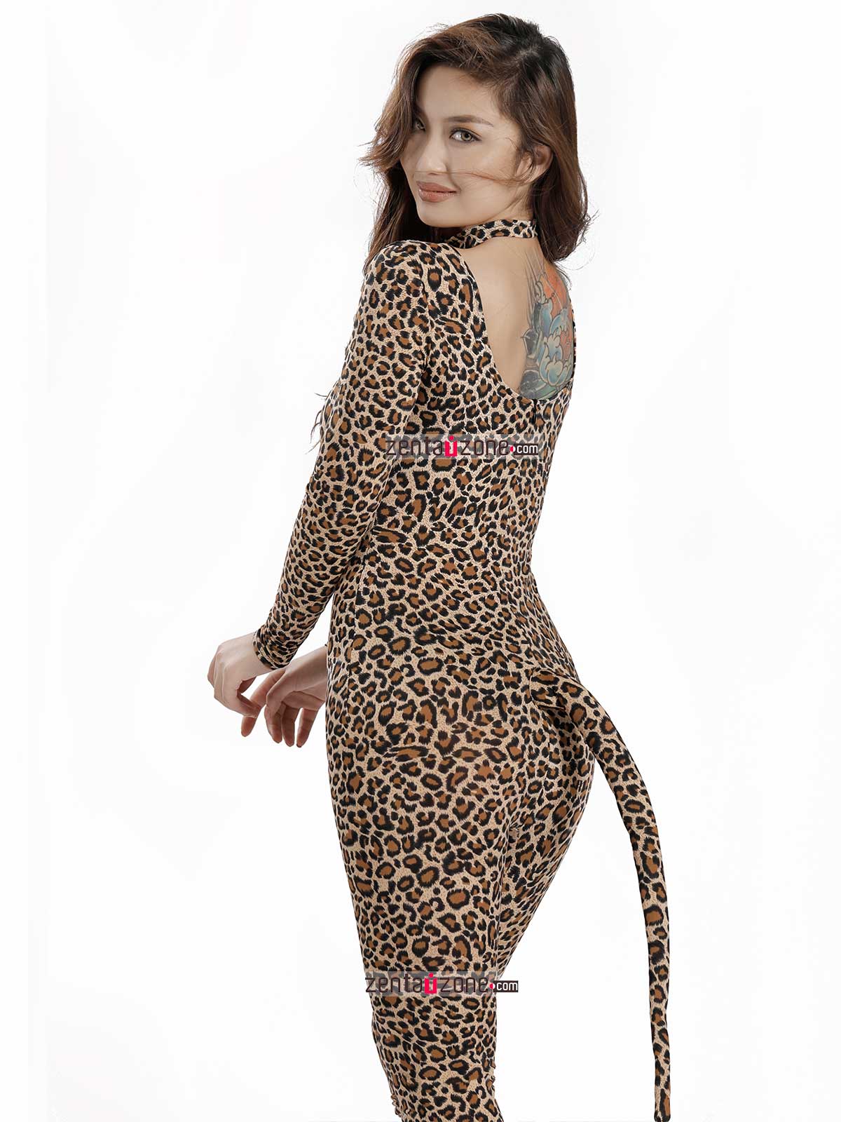 Cute Leopard Spandex Catsuit