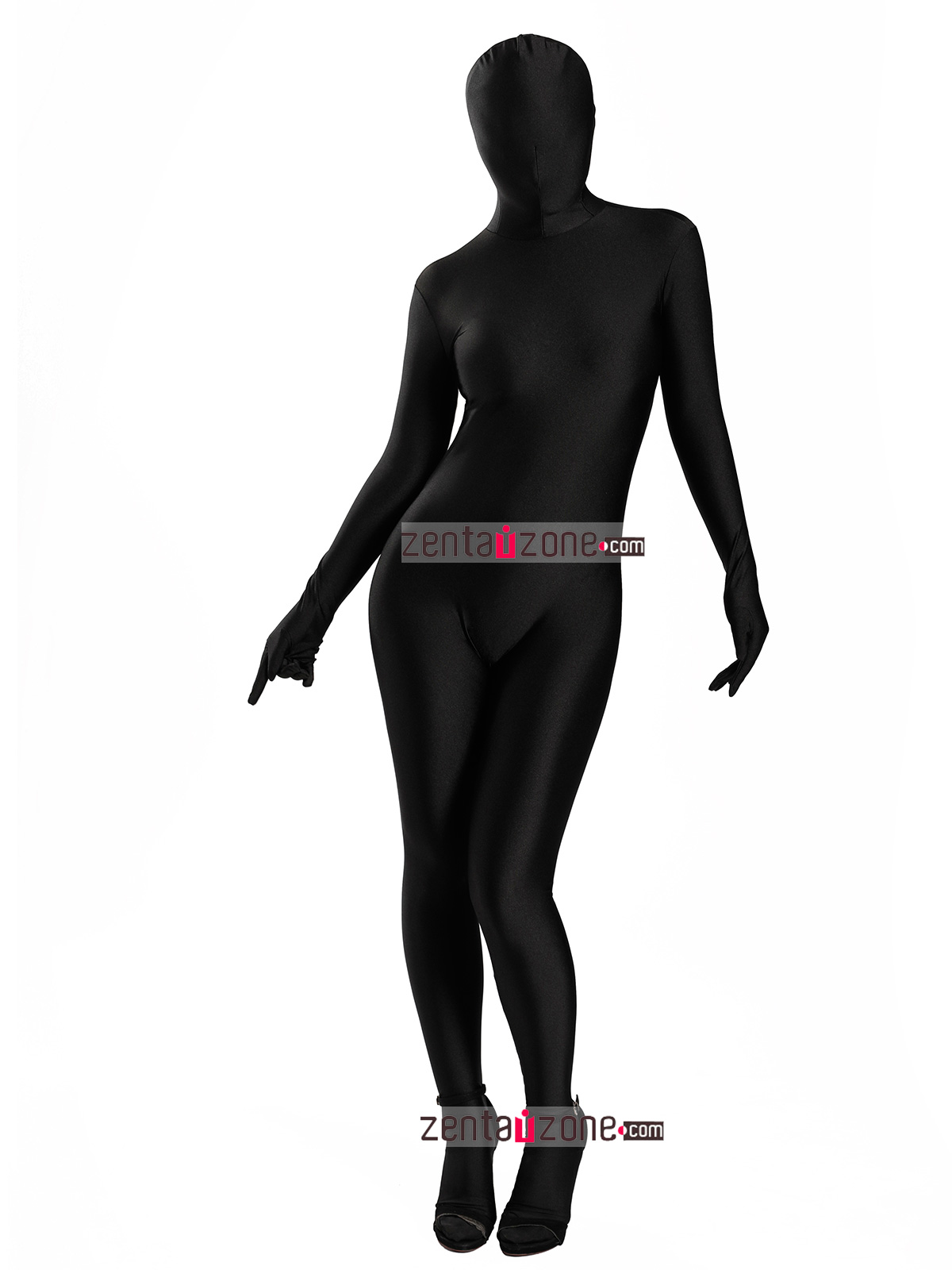 Nylon Black Spandex Zentai Full Bodysuit