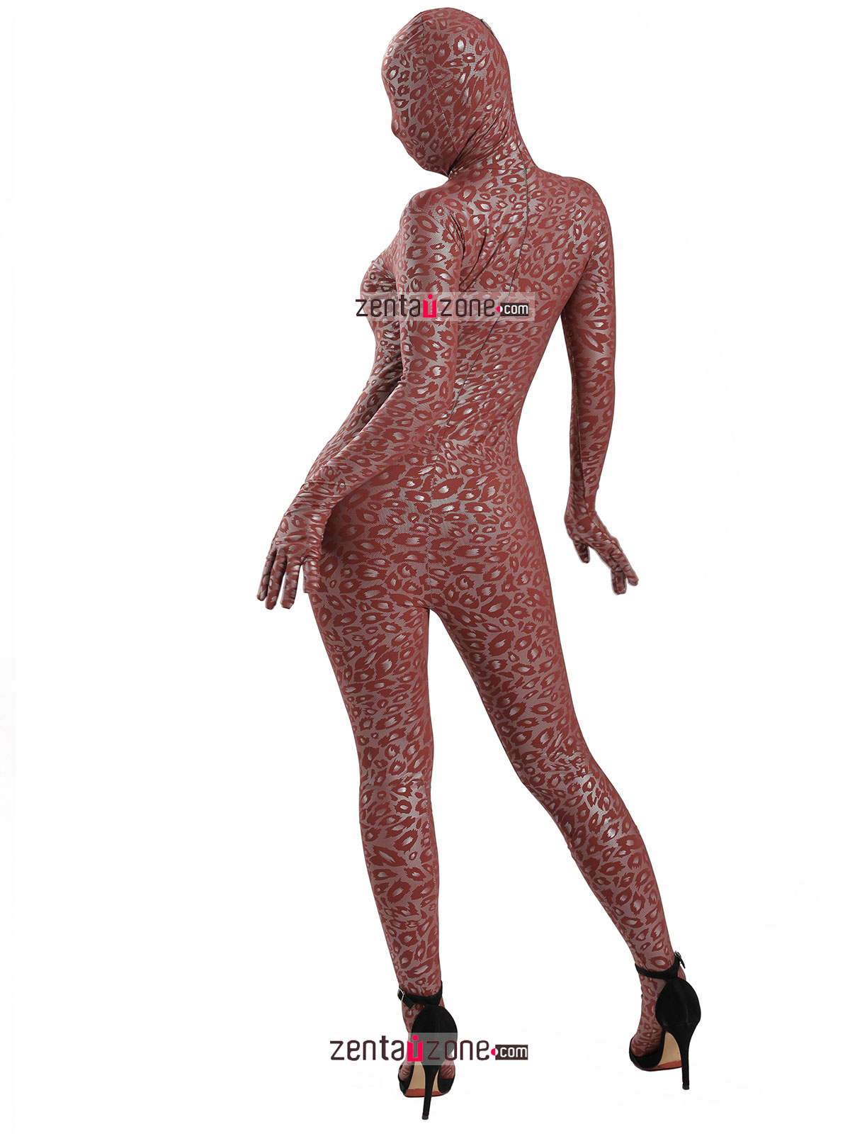 Nylon Metallic Pattern Full Bodysuit Spandex Zentai