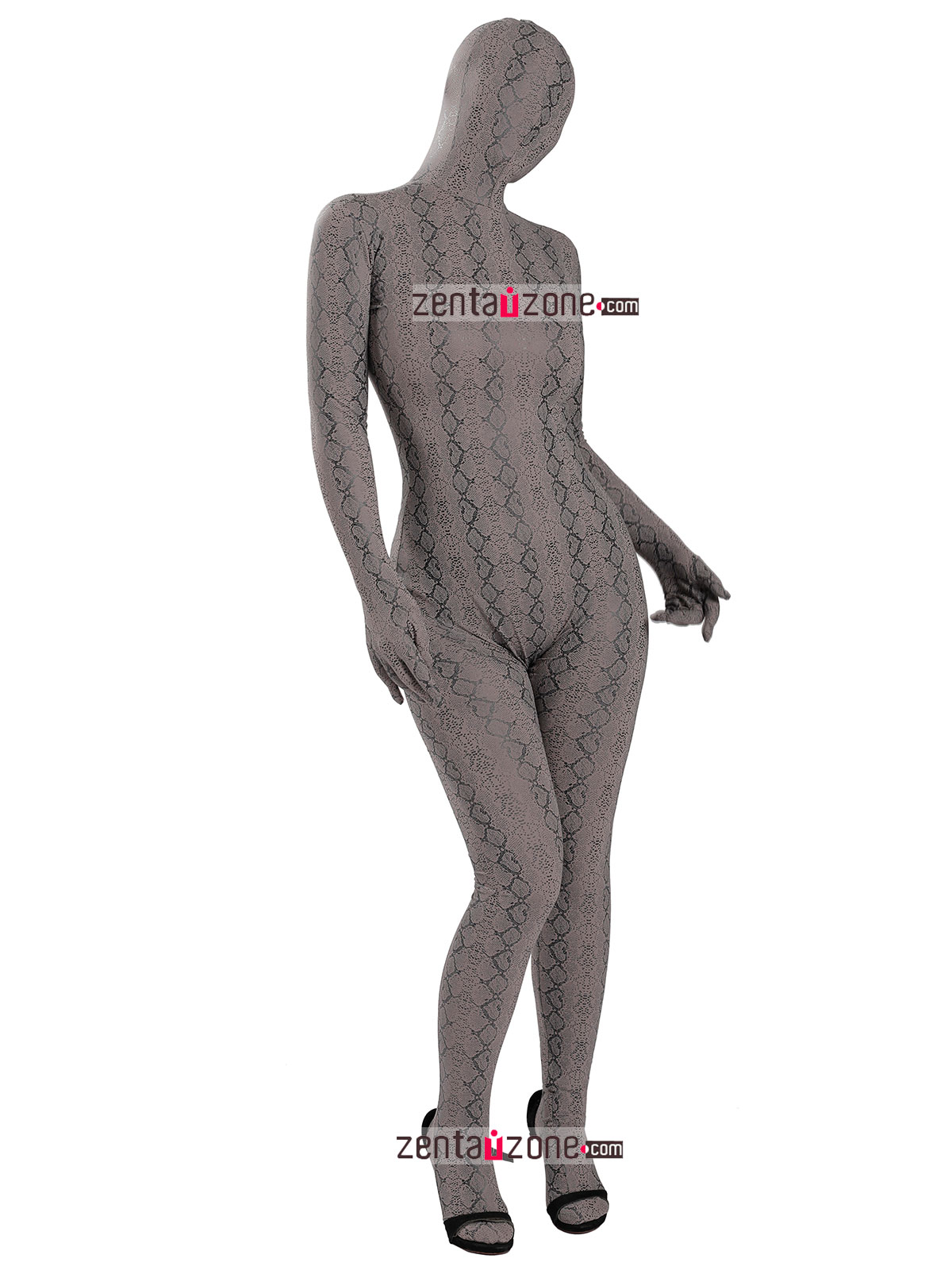 Nylon Snake Pattern Spandex Zentai Bodysuit