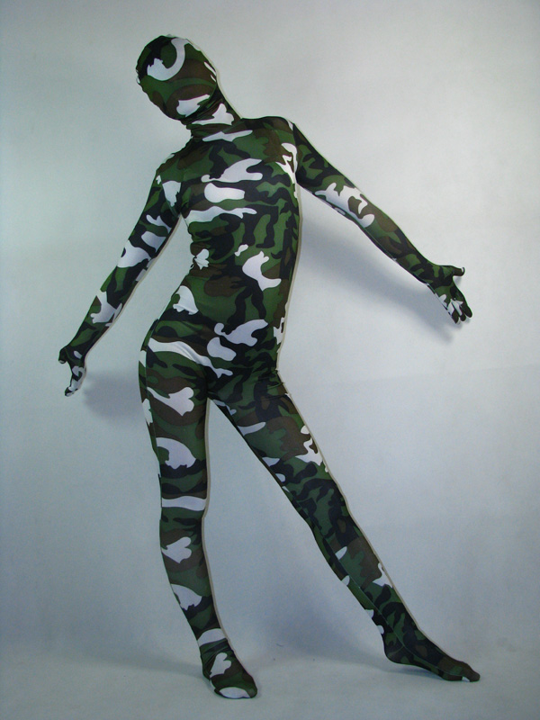 Camouflage Spandex Lycra Full Body Zentai Suit [20196] - $46.00